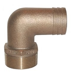 Bronze 90 Degree Pipe to Hose Fitting | Blackburn Marine