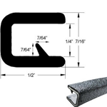 Taco Marine V30-1008 Vinyl Flex Trim 1/4" Opening x 1/2" | Blackburn Marine Rub Rail