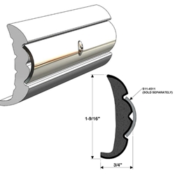 Taco Marine 1-5/8’’ X 3/4’’ Rigid Vinyl Flex-Core Rub Rail