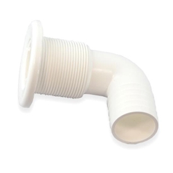 TH Marine 90 Degree Overflow Drain Tubes - Threaded Drains