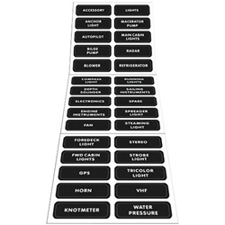 Blue Sea Systems DC Panel Label Sets | Blackburn Marine