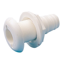 Sea-Dog 1-1/8" to 1-1/4" White Plastic  Hose Barb Thru Hull | Blackburn Marine Thru-Hulls