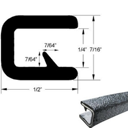 Taco Marine V30-1008 Vinyl Flex Trim 1/4" Opening x 1/2" | Blackburn Marine Rub Rail